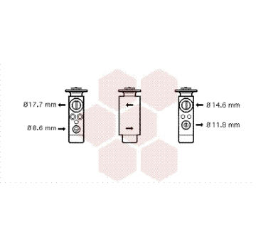 Expanzní ventil, klimatizace VAN WEZEL 74001048