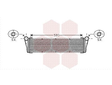 Chladič, chlazení motoru VAN WEZEL 74002053
