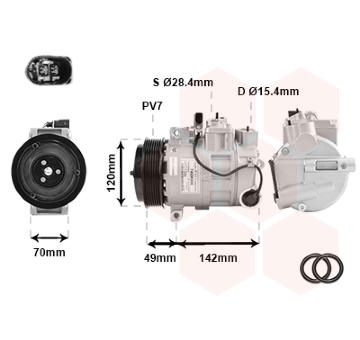 Kompresor, klimatizace VAN WEZEL 7400K090