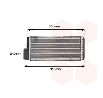 Výměník tepla, vnitřní vytápění VAN WEZEL 76006017