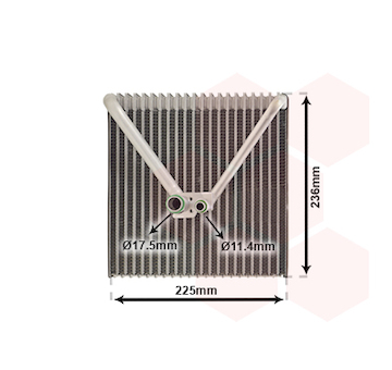 Výparník, klimatizace VAN WEZEL 7600V011