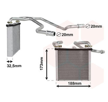 Výměník tepla, vnitřní vytápění VAN WEZEL 76016701