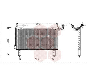 Kondenzátor, klimatizace VAN WEZEL 77005017