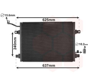 Kondenzátor, klimatizace VAN WEZEL 77005048