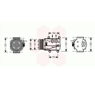 Kompresor, klimatizace VAN WEZEL 7700K026