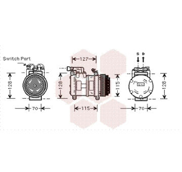 Kompresor, klimatizace VAN WEZEL 7700K031