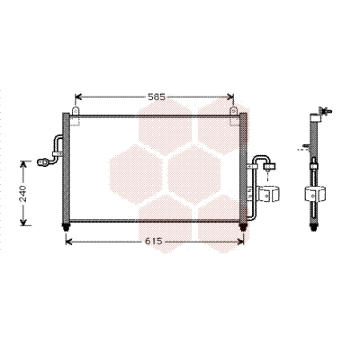 Kondenzátor, klimatizace VAN WEZEL 81005011