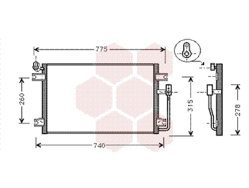 Kondenzátor, klimatizace VAN WEZEL 81005030