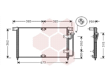 Kondenzátor, klimatizace VAN WEZEL 81005032