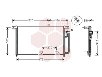 Kondenzátor, klimatizace VAN WEZEL 81005033