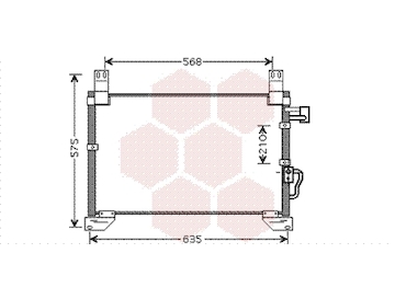 Kondenzátor, klimatizace VAN WEZEL 81005076