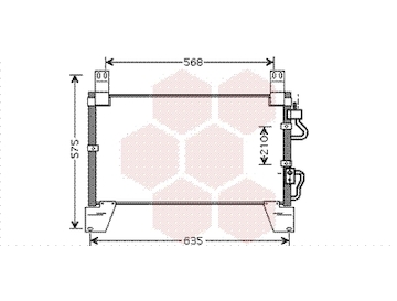 Kondenzátor, klimatizace VAN WEZEL 81005077