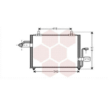 Kondenzátor, klimatizace VAN WEZEL 81005084