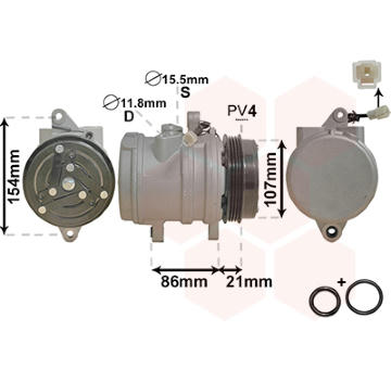 Kompresor, klimatizace VAN WEZEL 8100K079