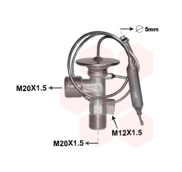 Expanzní ventil, klimatizace VAN WEZEL 82001322