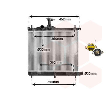 Chladič, chlazení motoru VAN WEZEL 82002290