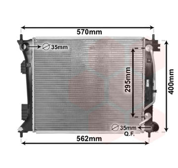 Chladič motora VAN WEZEL 82002433