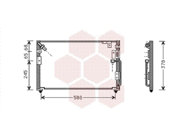 Kondenzátor, klimatizace VAN WEZEL 82005079