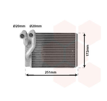 Výměník tepla, vnitřní vytápění VAN WEZEL 82006120