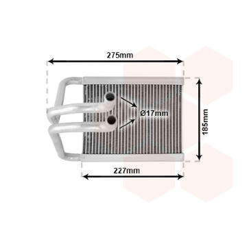 Výměník tepla, vnitřní vytápění VAN WEZEL 82006168