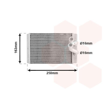 Výměník tepla, vnitřní vytápění VAN WEZEL 82006232
