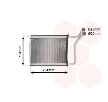 Výměník tepla, vnitřní vytápění VAN WEZEL 82006253