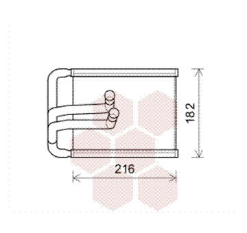 Výměník tepla, vnitřní vytápění VAN WEZEL 82006254