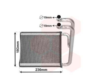 Výměník tepla, vnitřní vytápění VAN WEZEL 82006391