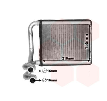 Výměník tepla, vnitřní vytápění VAN WEZEL 82006393