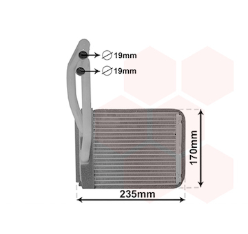 Výměník tepla, vnitřní vytápění VAN WEZEL 82006446