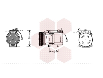 Kompresor, klimatizace VAN WEZEL 8200K063