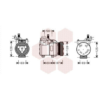 Kompresor, klimatizace VAN WEZEL 8200K093