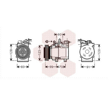 Kompresor, klimatizace VAN WEZEL 8200K138