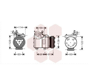 Kompresor, klimatizace VAN WEZEL 8200K196
