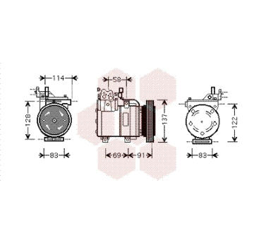 Kompresor, klimatizace VAN WEZEL 8200K199