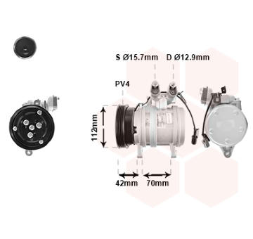 Kompresor, klimatizace VAN WEZEL 8200K201