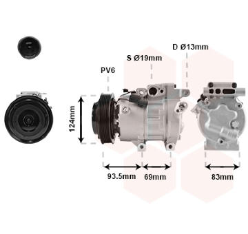 Kompresor, klimatizace VAN WEZEL 8200K238