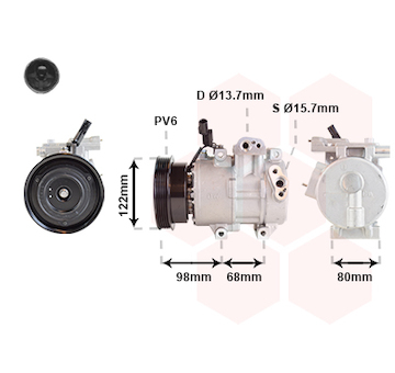 Kompresor, klimatizace VAN WEZEL 8201K703