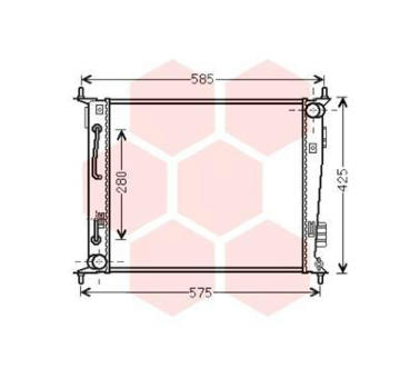 Chladič, chlazení motoru VAN WEZEL 83002185