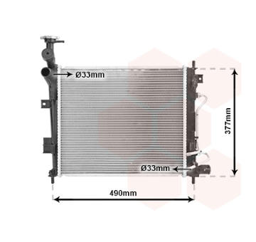 Chladič, chlazení motoru VAN WEZEL 83002190