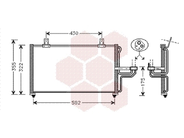 Kondenzátor, klimatizace VAN WEZEL 83005005