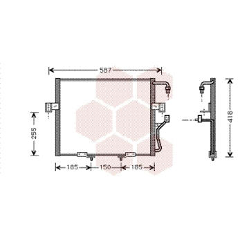Kondenzátor, klimatizace VAN WEZEL 83005015