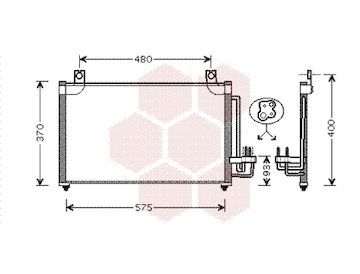 Kondenzátor, klimatizace VAN WEZEL 83005031
