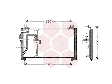 Kondenzátor, klimatizace VAN WEZEL 83005062