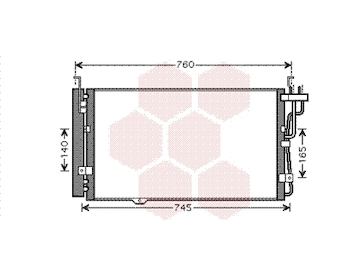 Kondenzátor, klimatizace VAN WEZEL 83005104