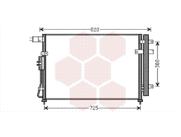 Kondenzátor, klimatizace VAN WEZEL 83005138