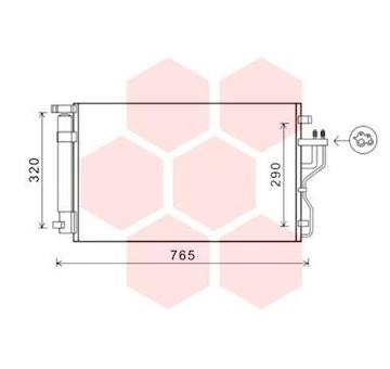 Kondenzátor, klimatizace VAN WEZEL 83005153