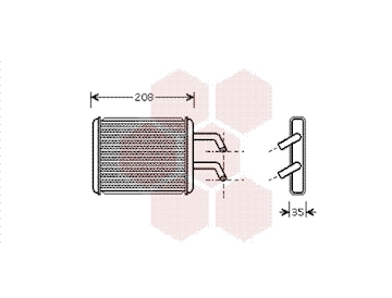 Výměník tepla, vnitřní vytápění VAN WEZEL 83006045