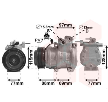 Kompresor, klimatizace VAN WEZEL 8300K124