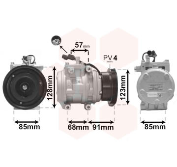 Kompresor, klimatizace VAN WEZEL 8300K145
